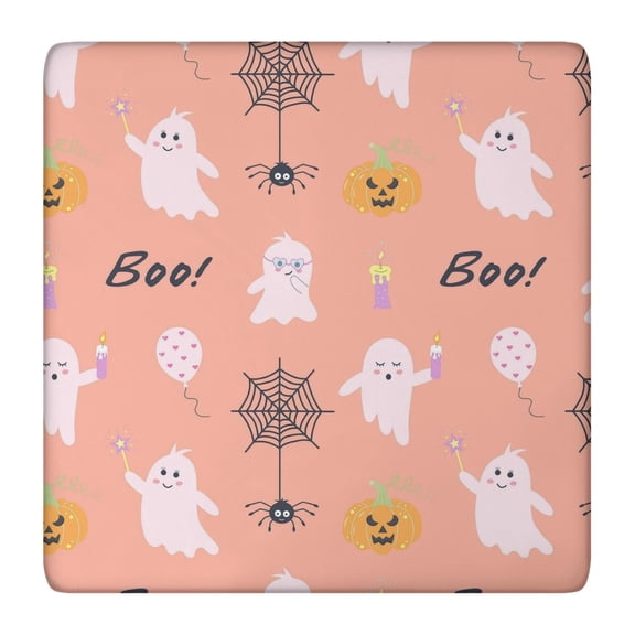 High-Quality Halloween Elastic Hem Tablecloth 36x36 Inch Square - Stretch Fit Design with Festive Seasonal Patterns for Table Protection
