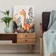 thumbnail image 5 of Qisvanset Framed Canvas Wall Art, 12x16 Inch Pink Dinosaur Girl Kids Nursery Wall Art, 5 of 5