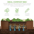 thumbnail image 5 of Best Choice Products 8x4x2ft Outdoor Metal Raised Garden Bed for Vegetables Flowers Herbs - Wood Grain, 5 of 9