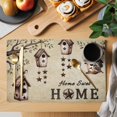 thumbnail image 2 of Sweet Home Placemats Set of 4, Western Stars Bird Houses Country Vintage Placemats for Dining Table, Place Mats for Kitchen Tabletop, Waterproof Wipeable Dining Table Mats Set, 2 of 9