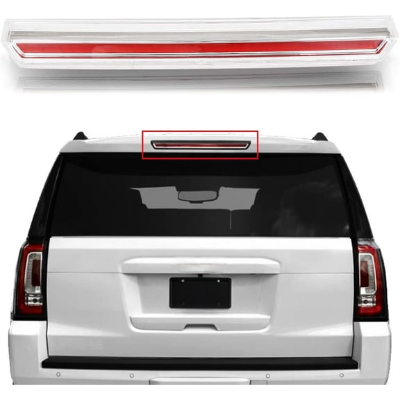 LED Third Brake Light High Mount Stop Light Clear Compatible with 2015-2020 GMC Yukon/Yukon XL Cadillac Escalade/Escalade ESV, Replace 22783103