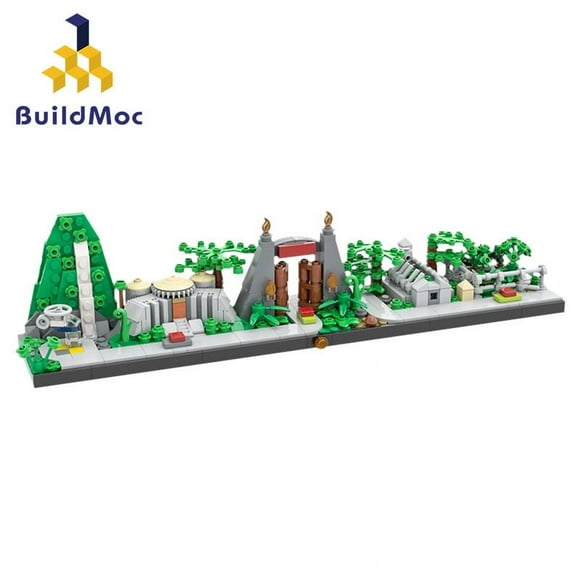 MOC-38954 Dinosaur Park Skyline Compatible with Lego Building Blocks