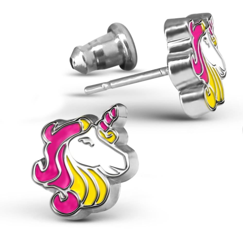 Pink Unicorn Earrings Stud Earrings Set | Unicorn Earrings For Girls ...