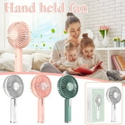 Portable Fan for Travel,Mini Fan Handheld Fan 4500mAh,Small Personal Hand Fan Rechargeable Battery Operated Hand Held Fan,Little Cute Face Facial Fans,Ventilador Portatil for Women Kids Gifts Pink