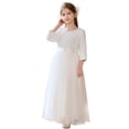 thumbnail image 2 of Huanglei Elegant Kids Long Sleeve Sequin Dress For With Overlay And For Girls Princess Dresses for Girls, 2 of 6