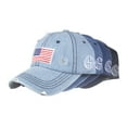 thumbnail image 3 of Men's American Flag Baseball Cap Embroidery - Cotton Washed Adjustable USA Dad Hat for Women, 3 of 3
