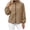 Khaki, variant on Zip Up Jacket Womens Lightweight Casual Long Sleeve Hoodless Jacket with Pocket Basic Plain Outdoor Coat
