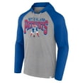 thumbnail image 2 of Men's Fanatics Gray/Royal New England Patriots Under Center Long Sleeve Hoodie T-Shirt, 2 of 3