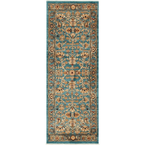 Unique Loom Alcott Dorchester Rug, Turquoise (2' 2 x 6' 0)