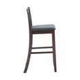 thumbnail image 3 of Linon Torino 31" Soho Ladder Back Indoor Wood Counter Stool, Merlot/Dark Brown Faux Leather, 3 of 9