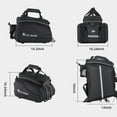 thumbnail image 2 of Expandable Large Capacity Rear Rack Bag TravelPack Portable Handbag Cycling Bike Rearseat Storage Bag Cycling Accessory, 2 of 7