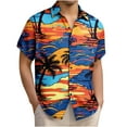 thumbnail image 1 of Ceisia Men's Short Sleeve Shirt Vacation Style Straight Fit Tropical Print Turn-Down Collar Casual Spring Summer Shirt Gift, 1 of 5