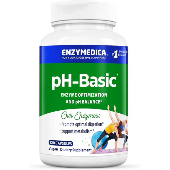 Enzymedica - pH-Basic Enzyme Optimization & pH Balance 120 Capsules (FFP)