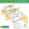 thumbnail image 3 of PETSCOSSET Wooden Outdoor Chicken Coop Run - 18.68 sq ft for 4-6 Chickens, 3 of 8