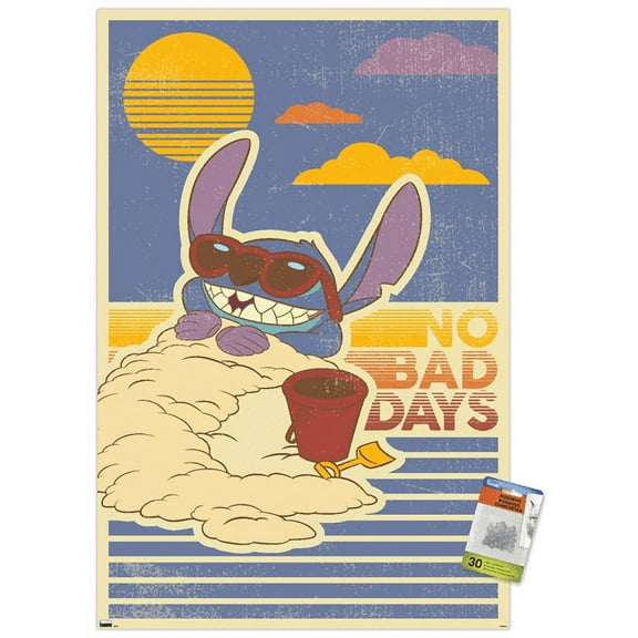 Disney Lilo and Stitch - No Bad Days Wall Poster with Push Pins, 22.375" x 34"