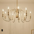 thumbnail image 7 of 9 Light Large Chandelier In Homestead Style-19.25 Inches Tall And 42 Inches Wide-Natural Brass Finish    -Traditional Installation Kichler Lighting, 7 of 7