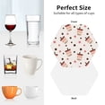 thumbnail image 6 of Honeii Milk Tea print Leather Coaster Set of 4, ideal for safeguarding your furniture from drinks spills and effortless cleanup-Hexagon, 6 of 6