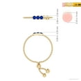 thumbnail image 4 of ANGARA Natural Three Stone Sapphire Bar Bolo Ring in 14K Yellow Gold for Women (Size-2mm) | September Birthstone, Birthday, Anniversary, Jewelry Gift for Women | Natural Blue Sapphire Ring, 4 of 8