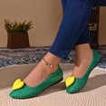 thumbnail image 6 of SuTry Women's Round Toe Flats 3D Heart Applique Slip On Soft Comfortable Casual Walking Shoes(38), 6 of 9
