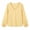 M, variant on DailyTrove Women Yellow Cotton Linen V Neck Blouse Long Sleeve Bell Cuff Casual Loose Summer Top