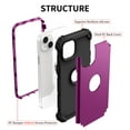 thumbnail image 6 of JTCASES for iPhone 14 Plus Case, Drop Resistant Corners, Wireless Charging, Heavy Duty Shockproof Hybrid Hard PC Bumper, Camera Protection, Skin-feel Anti-scratch Tough Phone Cover, Purple, 6 of 9