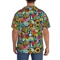 thumbnail image 5 of Xecao offers the Color Summer for Men's Casual Short-sleeved Shirt, a button-up collared shirt with a pocket, perfect for beach vacations and yacht travel in the Medium size., 5 of 7