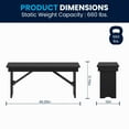 thumbnail image 6 of Flash Furniture HERCULES Solid Pine 2-Seat Farmhouse Folding Bench Black Wash (XAB40X12BW), 6 of 18