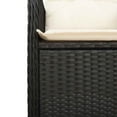 thumbnail image 4 of vidaXL Ensemble Bistro de Jardin 9 Pcs avec Coussins en Poly Rotin Noir, 4 of 5