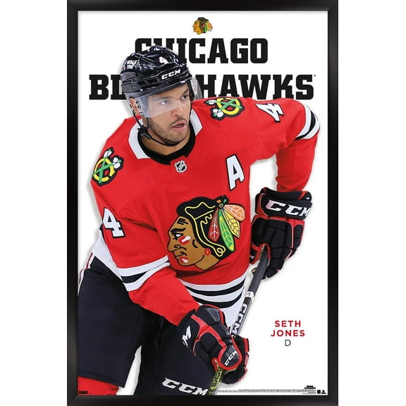NHL Chicago Blackhawks - Seth Jones Feature Series 23 Wall Poster, 22.375" x 34" Framed