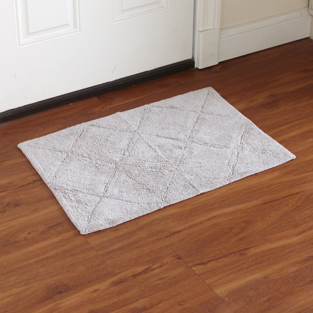 Diamond Weave Bathroom Rug With Latex Nonslip Backing 20 X 30 Walmart Com Walmart Com