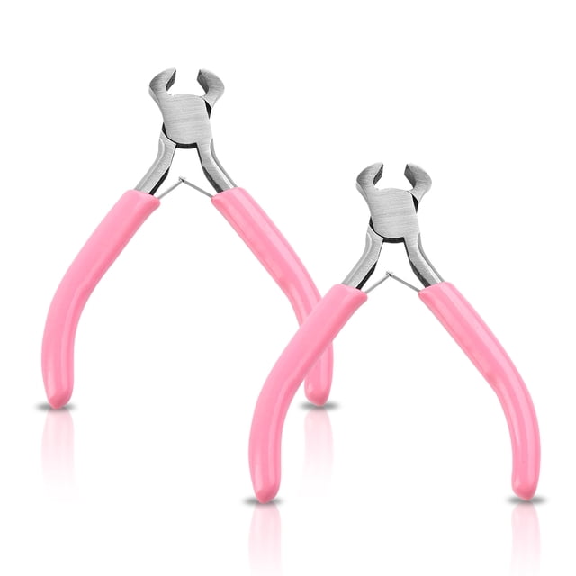 yingyy 2 Pieces Pliers Anti-slip Spring Loaded Nippers DIY Jewelry Making Splicing Fixing Bending Twisting Strippers Hand Tools End Plier 1Set