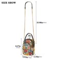 thumbnail image 2 of FORMRS Crossbody Bag for Women Quilted Travel Shoulder Cell Phone Purse with Chain Strap Handbag, Vibrant Flowers Pattern, 2 of 7