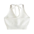 thumbnail image 2 of Women Halter Crop Top Summer Bustier Knit Bundle Bralette Curvy Ribbed Knit Cami, 2 of 6
