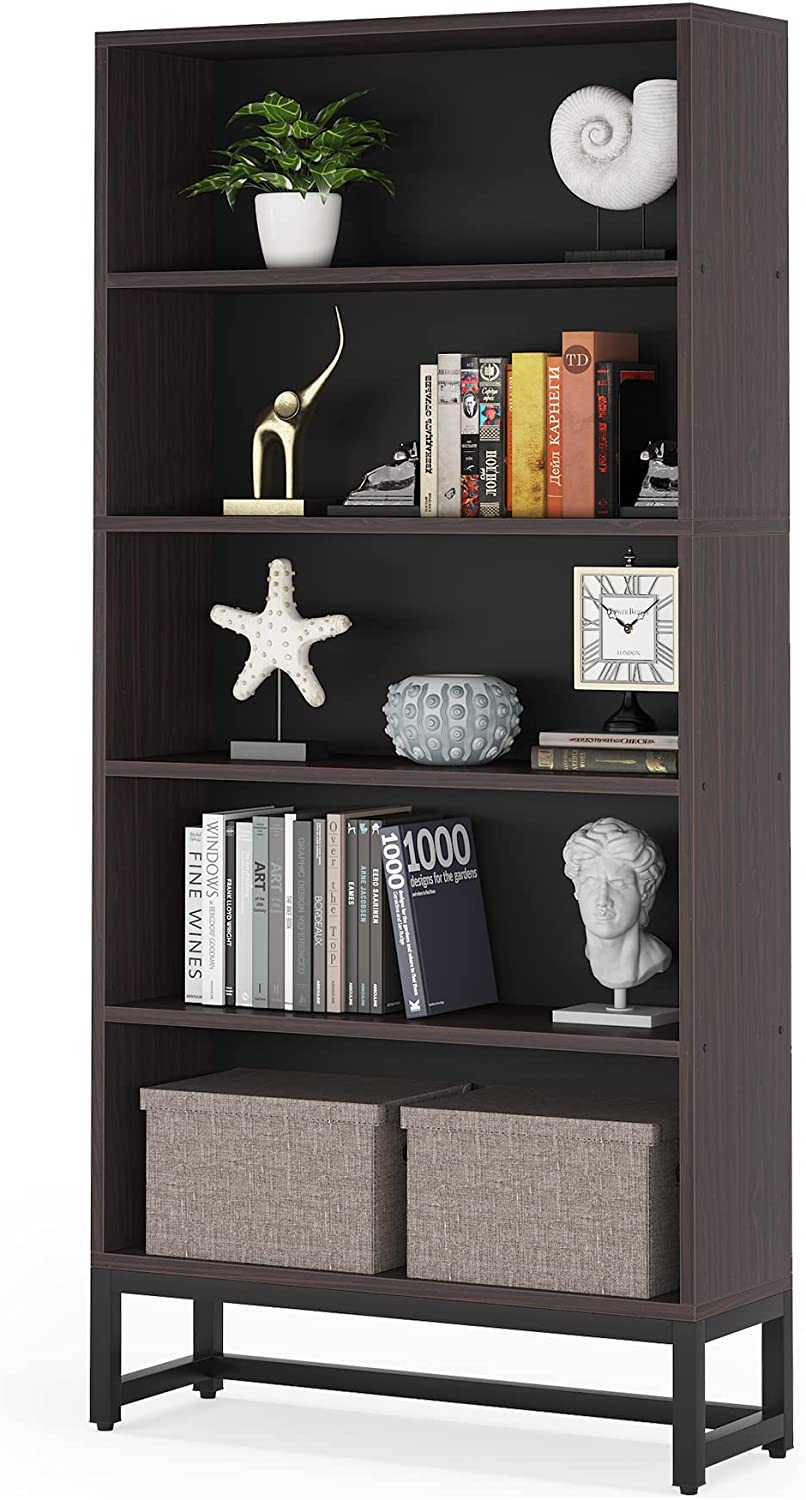 Tribesigns 70.8" Tall Bookcases Organizer with 5 Tier Storage Shelves