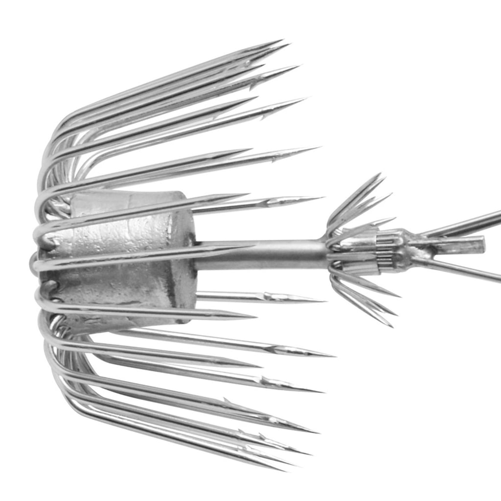 Aurgiarme Double Crowns Baits Cage Rigs Double Umbrellas Jigs Hook Squid Cuttlefish Octopuses Fishing Hook Sharply Fish Hook Enduring