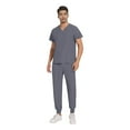 thumbnail image 2 of Fabrcox Mens Scrub Set Stretch Scrub Top & Jogger Pants Nurse Working Uniforms with Pocket, 2 of 5
