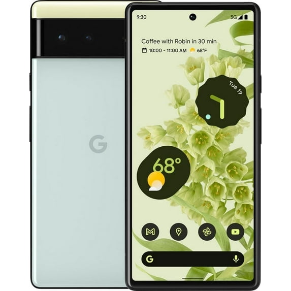 Restored Google Pixel 6 5G, 128GB, Sorta Seafoam - Unlocked (Refurbished)