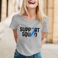 thumbnail image 2 of T-Shirt Femme Imprimé Manches Courtes Col Rond T-Shirt Léger Haut Blouse Chemises Femmes Gris TTTTG, 2 of 4