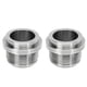 thumbnail image 1 of 1 Pair AN20 Stainless Steel Welded Fitting Rust Proof High Temperature Resistant Silver for Radiators Valve Covers, 1 of 4
