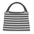 thumbnail image 1 of Easygdp Black And White Diamonds Bolsa de Almuerzo Insulada Reutilizable, Bolsa de Mano y Bandolera para Oficina, Trabajo, Viajes, 1 of 6