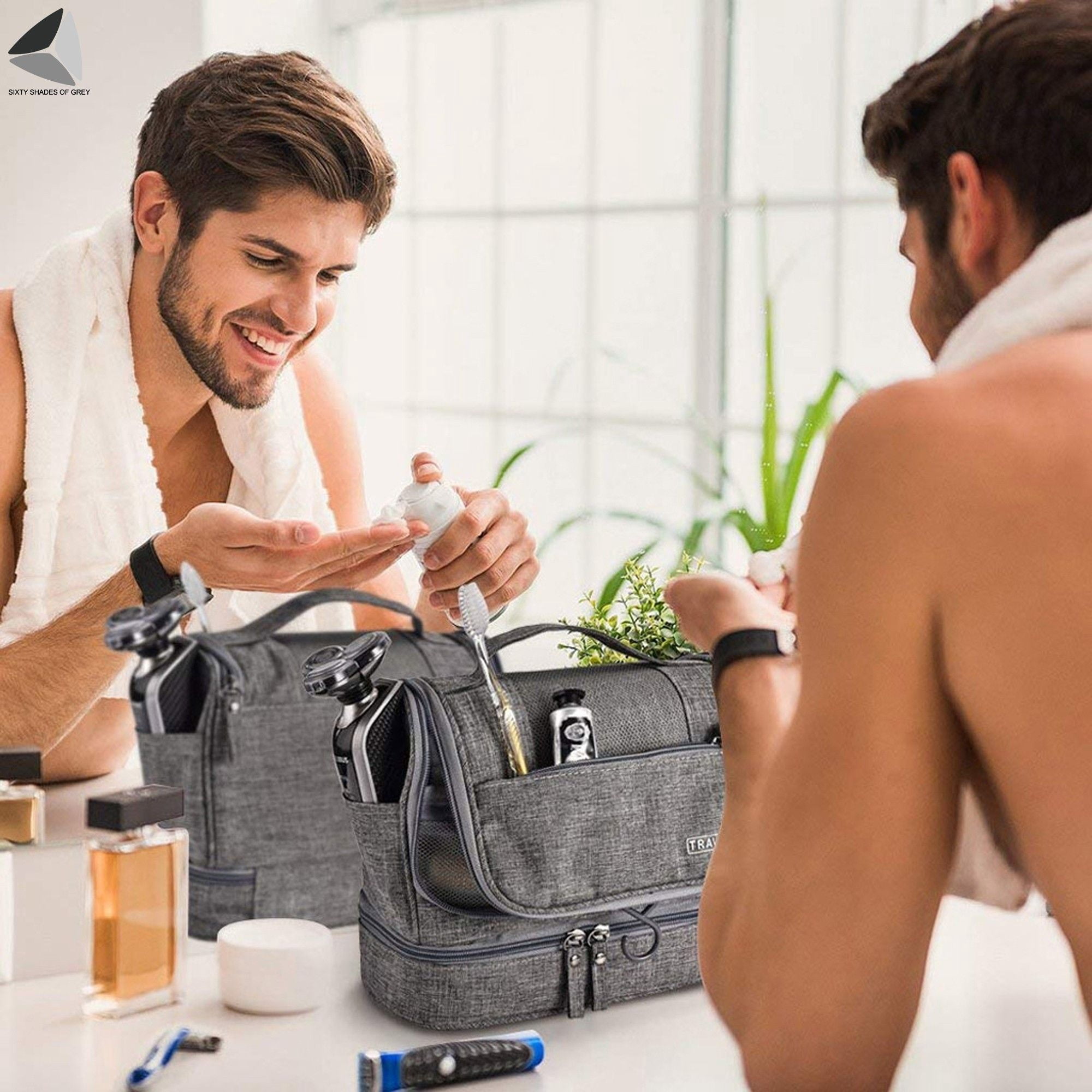 PULLIMORE Large Hanging Toiletry Bag for Women and Men, Travel Toiletry Bag Organizer for Toiletries, Cosmetics, Makeup Bag with Mesh (Black)