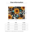 thumbnail image 4 of Zufioo Vintage Sunflowes Print Horizontal Flannel Blanket, Anti-wrinkle, Anti-shrinkage, Anti-allergic Plush Blanket, Household Items Suitable for Bedroom-40"x30", 4 of 5