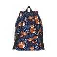 thumbnail image 3 of Balery Cute Foxes Vintage Canvas Backpack for Men and Women - Large Capacity, Durable Travel Laptop Bag for School, Work, Hiking, and Outdoor Activities, 3 of 7