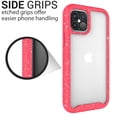 thumbnail image 4 of CoverON Apple iPhone 12 Case / iPhone 12 Pro Case (6.1"), Military Grade Full Body Rugged Slim Fit Clear Phone Cover, Pink (White Splash), 4 of 9