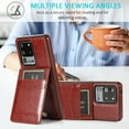 thumbnail image 7 of For Samsung Galaxy S20 Ultra Wallet Case with Card Holder, Mantto PU Leather Kickstand Card Pocket Slots Shockproof high quality Phone Back Cover For Samsung Galaxy S20 Ultra 6.9 INCH - Brown, 7 of 7