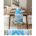 thumbnail image 2 of Rabbit Easter Egg Cartoon Butterfly Grassland Sky Table Runners Dining Room Home Decor Tablecloth Table Cover, 2 of 5
