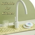 thumbnail image 3 of Drowning Pads for Kitchen Faucet, 2024 Newest Faucet Guard Draining Mat, Kitchen Silicone Faucet Mat, Help Keep Kitchen Tidy, for Kitchen Bathroom Sink (Beige, 1PCS), 3 of 5