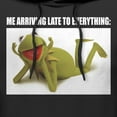 thumbnail image 2 of Men's The Muppets Kermit Meme Pull Over Hoodie Black 3X Large, 2 of 4