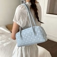 thumbnail image 3 of Rvusndi Polka Dot Bowler Bag,Slouchy Tote Bags Polka Dot PU Bowler Bag for Women Fashion Hobo Bags Large Shoulder Bag for Travel Work, 3 of 7
