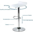 thumbnail image 4 of Set of 2 Adjustable Swivel Barstools, PU Leather with Chrome Base, Gaslift Pub Counter Chairs, Blue, 4 of 7